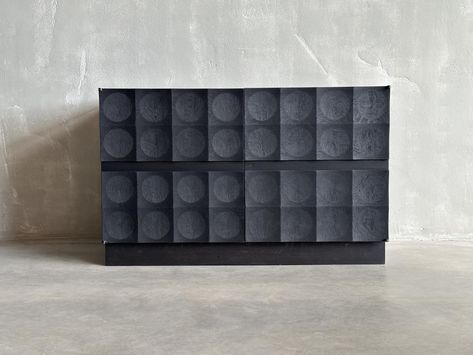 A Brutalist Credenza by De Coene in Furniture Brutalist Furniture Design, Brutalism Furniture, Brutalist Credenza, Brutalist Sideboard, Brutalist Furniture, Brutalist Interior, Mexico Design, Brutalist Design, Apartment Architecture