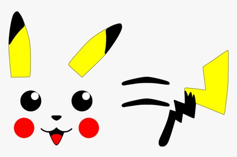 Pikachu Face Printable Free, Pikachu Ears Printable, Pokemon Faces Printable, Pikachu Svg Free, Pikachu Face Template, Pikachu Cake Topper Printable, Pikachu Printable, Pikachu Png, Bolo Pikachu