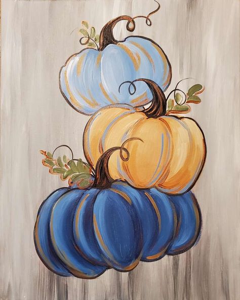 Teacher Paint, Fall Window Painting, Stacking Pumpkins, Stack Of Pumpkins, Pumpkin Canvas Painting, Craft Themes, Fall Pumpkins Painting, Fall Canvas Art, Painted Window Art