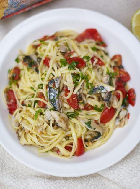 Herring Linguine | Pasta Recipes | Jamie Oliver Recipes Jamie Oliver Pasta, Herring Recipe, Herring Recipes, Great Dinner Ideas, Linguine Recipes, Linguine Pasta, Jamie Oliver Recipes, Jamie Oliver, Linguine