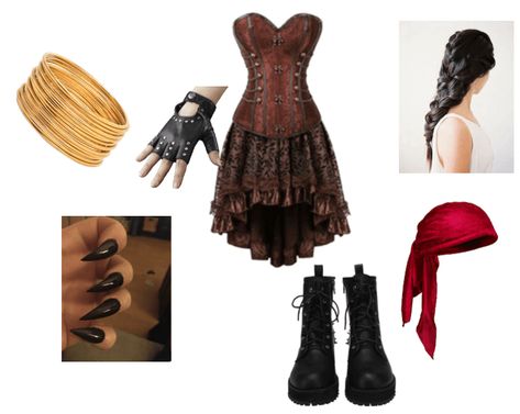 Daughter Of Mother Gothel, Mother Gothel, Descendants 3, Outfit Maker, Outfit Shoplook, Descendants, Gold Bangles, Black Boots, Flapper Dress