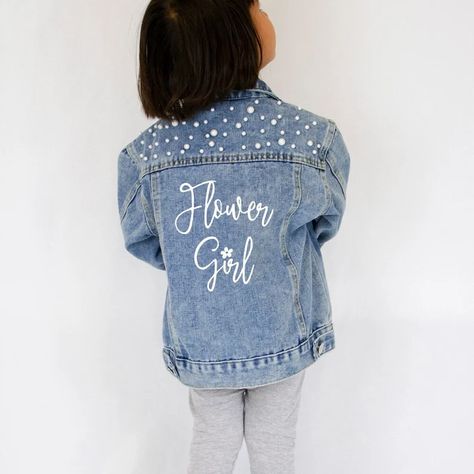 #Flower Girl Denim Jacket, #Flower Jean Jacket, #Custom Flower Girl Jackets, #Personalized Wedding Denim Jacket, #Custom Kid's Pearl Denim Jacket, #Pearl Denim Jacket, #Personalized #Denim Jacket, #Personalized Jean Jacket, #Personalized Pearl Jean Jacket, #Personalized Denim, #custom Jean jacket Pretty Robes, Kids Jeans Jacket, Custom Jean, Custom Jean Jacket, Kids Denim Jacket, Girl Jacket, Flower Jeans, Personalized Jacket, Custom Denim Jacket