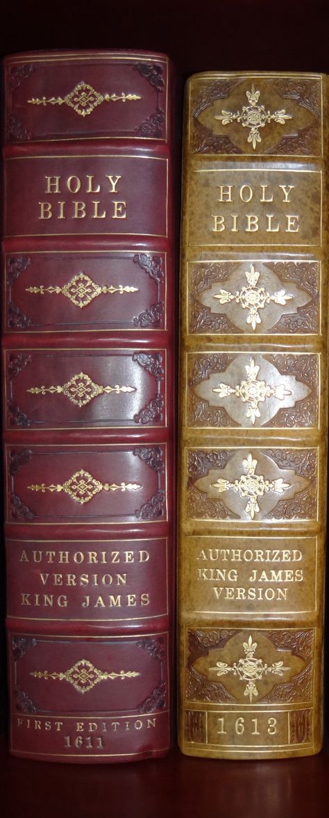 1611 King James Bible First Edition & 1613 King James Bible Second Edition: in fine bindings... Available at GREATSITE.COM - World's Largest Dealer of Rare & Antique Bibles Bible Book Aesthetic, 1611 King James Bible, Catholic Missal, Antique Bible, Bible Board, Prayer Books, Vintage Bible, I Love God, Oldest Bible