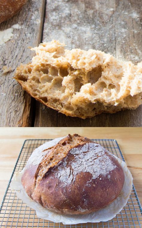 Amazing No Knead Bread With Whole Grain Recipe! - A Piece Of Rainbow 7 Grain Bread Recipe, Whole Grain Recipes, Bread Flour Recipe, No Knead Bread Recipe, Cereal Bread, Fiber Bread, English Muffin Bread, Multi Grain Bread, Knead Bread Recipe