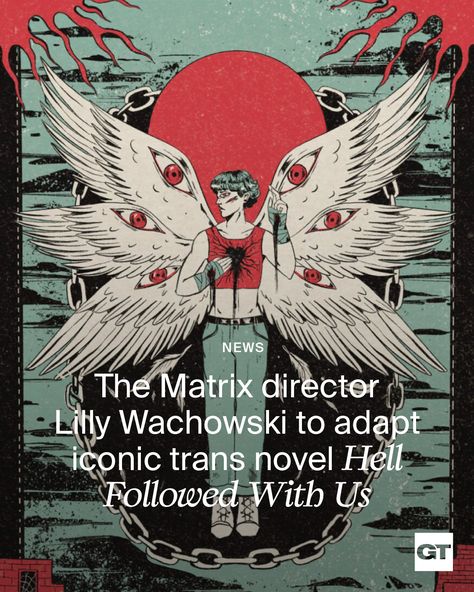 The Matrix director Lilly Wachowski will co-produce an animated adaptation of Andrew Joseph White’s 2022 fantasy novel, Hell Followed With Us.⁠ ⁠ The story follows Benji, a 16-year-old trans boy who is on the run from the cult that raised him and decimated the world’s population. However, Benji has been infected with a bioweapon that is slowly turning him into a monster. He finds refuge in an LGBTQIA+ Center, where he meets the group's leader, Nick.⁠ ⁠ Described as “gorgeous, autistic and a d... Benji Hell Followed With Us Fanart, Nick And Charlie Novella, White Fang Book, Hell Followed With Us, Trans Book Recommendations, Lgbtq Fantasy Books, Trans Boys, White Books, Cool Books