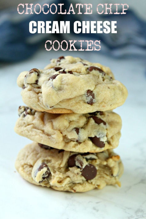 Chocolate Chip Cream Cheese, Cream Cheese Chocolate Chip, Cream Cheese Chocolate Chip Cookies, Ultimate Chocolate Chip Cookie, Chocolate Chip Cookies Ingredients, Best Cookies Ever, Cream Cheese Cookies, Cheese Cookies, Incredible Recipes