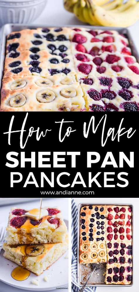 Make Ahead Sheet Pan Pancakes, Easy Pan Breakfast Ideas, Pancake Breakfast For A Large Group, Breakfast Ideas Sheet Pan, Breakfast Sheetpan Bake, Sheetpan Pancakes Krusteaz, Pancakes On A Sheet Pan, Easy Breakfast For Big Family, Making Pancakes For A Large Group