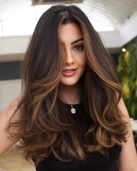 Contrasting Toffee Money Piece for Brunettes Brunette Hair Short, Brown Hair Colors With Blonde, Hair Colors With Blonde, Brown Hair Color With Blonde Highlights, Old Money Brunette, Brown Hair Looks, Money Piece, Brunette Hair With Highlights, Brunette Balayage Hair