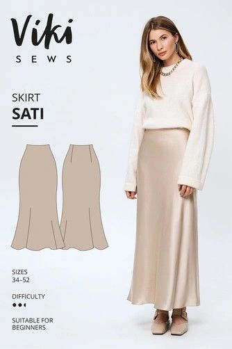 Pola Rok, Skirt Pattern Free, Skirt Patterns, Sewing Projects Clothes, Skirt Patterns Sewing, Sewing Skirts, Patterns Sewing, Clothes Sewing, Diy Sewing Clothes