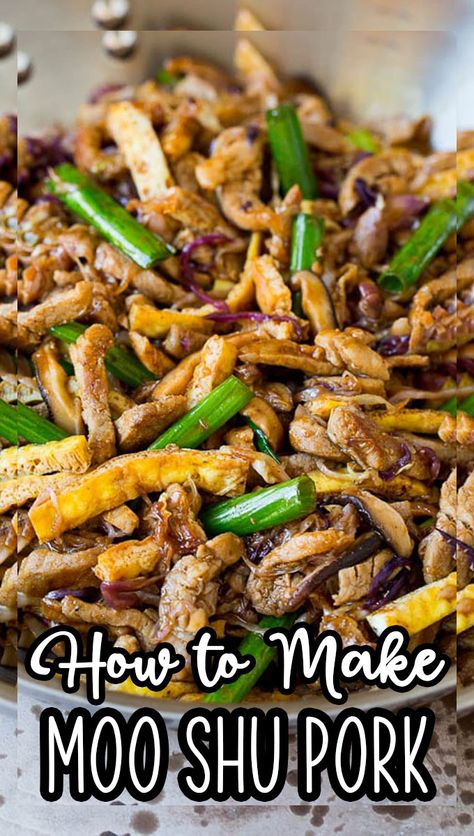 Keto Moo Shu Pork, Mushu Pork Recipe, Thai Pork Stir Fry Recipes, Thinly Sliced Pork Loin Recipes, Moo Shu Pork Recipe, Pork Tenderloin Stir Fry Recipes, Pork Loin Stir Fry Recipes, Pork Stir Fry Recipes Easy, Easy Authentic Chinese Recipes