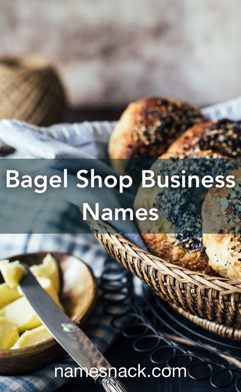 10 delectable names for your bagel shop business. Bagel Shop Ideas, Bagel Cafe Interior, Bagel Shop Aesthetic, Bagel Cafe, Bakery Names, Coffee Shop Names, Bagel Bar, Shop Name Ideas, Best Bagels