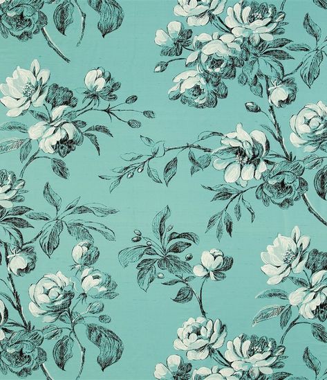 Turquoise Flowers Wallpaper, Turquoise Floral Wallpaper, Turquoise Wallpaper, Floral Textile, Turquoise Fabric, Interior Wallpaper, Sunflower Wallpaper, Whatsapp Wallpaper, French Floral