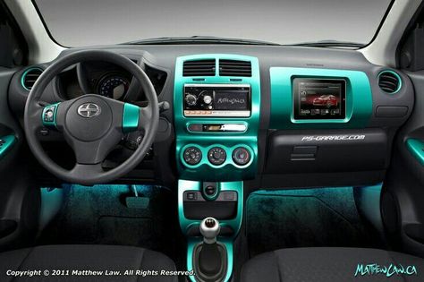 Dashboard Teal Car Accessories, Jeep Wrangler Accessories Interiors, Teal Car, Scion Xd, Jeep Wrangler Accessories, Custom Car Interior, Wrangler Accessories, Girly Car, Dream Cars Jeep