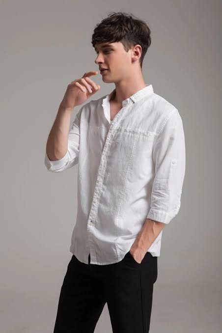 Long Sleeve Outfit Ideas, Blue Jeans And White Shirt, Sleeve Outfit Ideas, White Polo Outfit, Long Sleeve Polo Outfit, White Long Sleeve Outfit, Polo Outfit Ideas, Outfit Ideas Male, Jeans And White Shirt