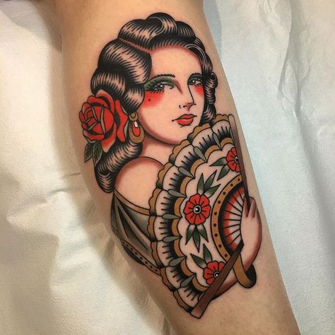 Traditional Lady Head, Traditional Tattoo Woman, Pin Up Tattoos, Traditional Tattoo Art, Tattoo Portfolio, Classic Tattoo, Head Tattoos, Real Tattoo, American Traditional Tattoo