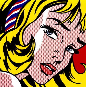 Really, I like everything by Roy Lichtenstein, but "Girl with Hair Ribbon" is definitely my favorite. Pop Art Lichtenstein, Pop Art Roy Lichtenstein, Andy Warhol Poster, Roy Lichtenstein Art, Pop Art Andy Warhol, Roy Lichtenstein Pop Art, Lichtenstein Pop Art, Portraits Pop Art, Comic Pop Art