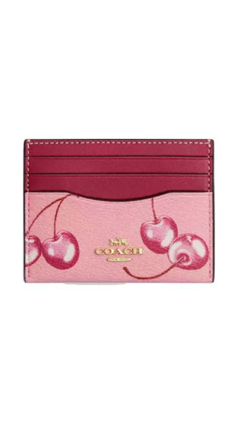 Coach Coach Card Holder, Summer Collection, Bag Accessories, Card Holder, Cherry, Wallet, Purses And Bags, Handbags