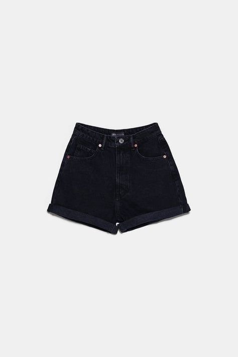 Black Short Jeans, Jeans Png, 2000s Clothes, Zara Shorts, Jeans Mom, Fashion Attire, Short Jeans, Short En Jean, Black Denim Shorts