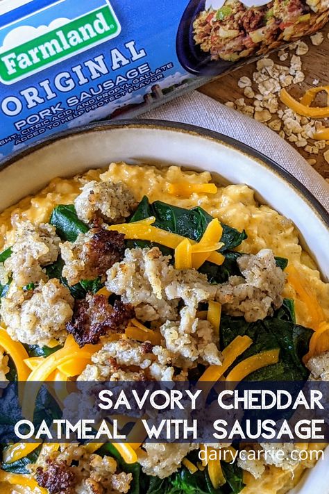 Savory Oatmeal Recipes Breakfast, Sausage Oatmeal, Savory Baked Oatmeal, Savory Oatmeal Breakfast, Savory Oats, Savory Oatmeal Recipes, Quick Breakfasts, Savory Oatmeal, Oatmeal Diet