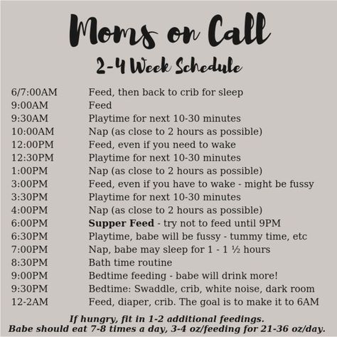 Eat Play Sleep Routine, Moms On Call Schedule, Mom Advice Quotes, Moms On Call, Step Mom Advice, Newborn Sleep Schedule, Week Schedule, Baby Schedule, Dad Advice