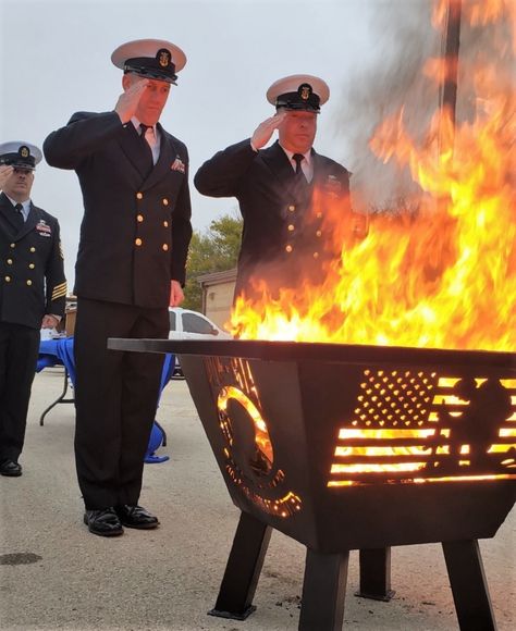 CIWT Det. Goodfellow Leads Community Flag-Retirement Ceremony Flag Retirement Ceremony, Retirement Ceremony, Electronic Technician, San Angelo Texas, Eagle Project, Standing At Attention, Master Of Ceremonies, San Angelo, Military News