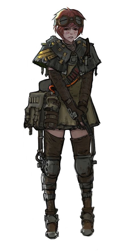 Post Apocalyptic Character, Steampunk Character, Style Cyberpunk, Apocalypse Character, Apocalypse Art, Fallout Art, Post Apocalypse, 판타지 아트, Female Character Design