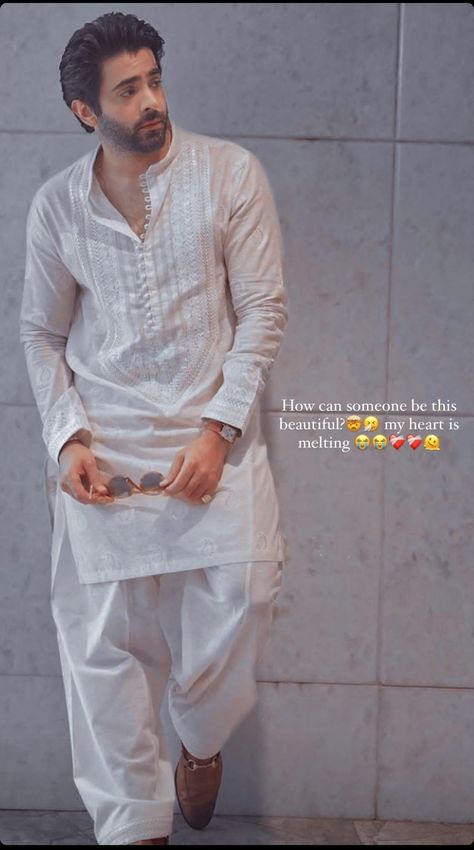 White Kurta Men, Sheheryar Munawar, Gents Kurta Design, Gents Kurta, Kurta Men, Wedding Outfit Men, Kurta Design, White Kurta, Trendy Mens Fashion