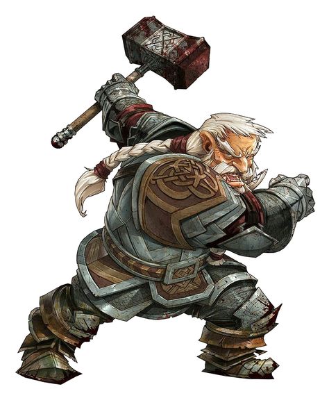 Male Dwarf Warhammer Fighter in Plate Armor - Pathfinder PFRPG DND D&D 3.5 5th ed d20 fantasy Zombicide Black Plague, Heavy Armor, Plate Armor, Dynamic Pose, Heroic Fantasy, Dungeons And Dragons Characters, Fantasy Male, Urban Environment, Warhammer Fantasy