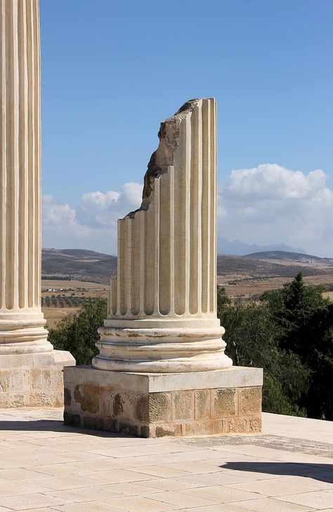 tunisia, the roman empire, the ruins of the, ruins of rome, ancient, roman, historical, udna, colonna, destroyed column | Pikist Greek Roman Architecture, Ancient Temple Ruins, Ancient Ruins Tattoo, Greek Ancient Architecture, Greek Columns Aesthetic, Greek Ruins Tattoo, Ancient Greek Ruins, Greco Roman Architecture, Greek Ruins Aesthetic