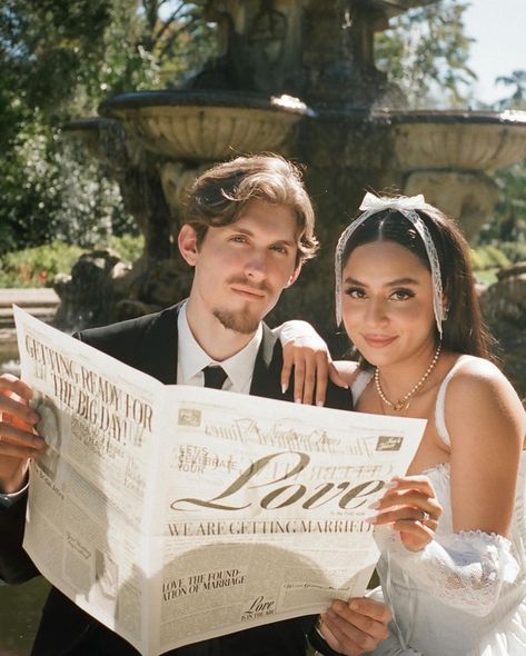 @stephhcardenas engagement shoot with the Newspaper Prop 🥹📰 it makes me so happy to see our couples use the Newspaper Prop! We worked so hard on designing this so you guys would have a newspaper you can use for photos or even decor! Also all these photos are taken by @corazonphotography_ She did such an amazing job! This engagement shoot is just so beautiful and effortless 🤍✨ Fairytale Style, Styled Engagement Shoot, Wedding Newspaper, Beach Engagement Photoshoot, The Newspaper, Winter Engagement Photos, Celebrity Engagement Rings, Space Wedding, Bride Getting Ready