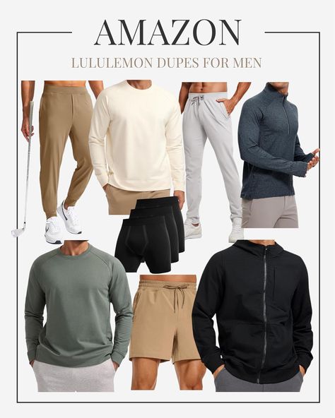 Neutral Color Clothes, Men Workout Outfits, Brooke Henderson, Winter Clothes Men, Lululemon Golf, Outfits Jogger, Amazon Lululemon, Boyfriend Clothes, Golf Joggers