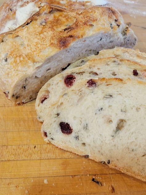 Wild Rice and Cranberry Dutch Oven Sourdough Bread - Sand hill farm Wild Rice And Cranberry Bread, Wild Rice Sourdough Bread, Cranberry Wild Rice Sourdough, Cranberry Wild Rice Bread, Wild Rice Bread, Cranberry Sourdough Bread, Cranberry Wild Rice, Dutch Oven Sourdough Bread, Cranberry Sourdough