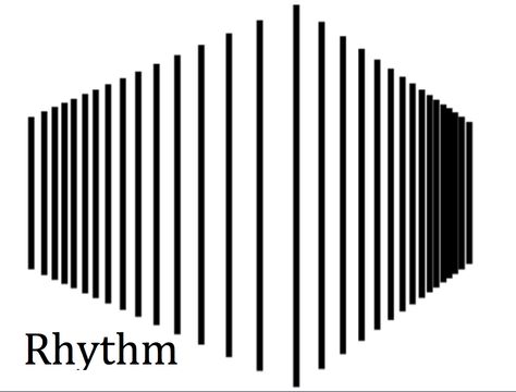 Rythm Principal Of Design, Rhythm Design Principle, Rhythm Drawing Ideas, Rythm Design Pattern, Rhythm Art Drawing, Principles Of Design Rhythm, Rhythm In Design, Movement In Design, Rhythm Design