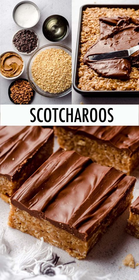 Scotcharoos Recipe, Butterscotch Topping, Scotcheroos Recipe, Peanut Butter Blossom Cookies, Peanut Butter Nutella, Crispy Rice, Cereal Treats, Butter Rice, Rice Cereal