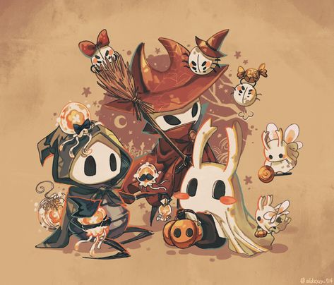 Cute Halloween Illustration, Hallow Knight, Knight Tattoo, Hollow Night, Hollow Art, Cute Cartoon Images, Knight Art, Halloween Illustration, Picture Icon