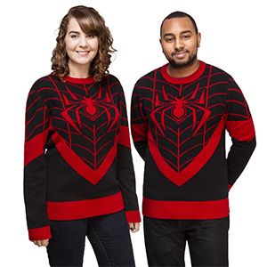 I Am Miles Morales Unisex Knit Sweater Nerd Outfits, Marvel Gifts, Alternate Reality, Nerd Fashion, Marvel Merchandise, Think Geek, Geek Fashion, Casual Cosplay, Wearable Tech