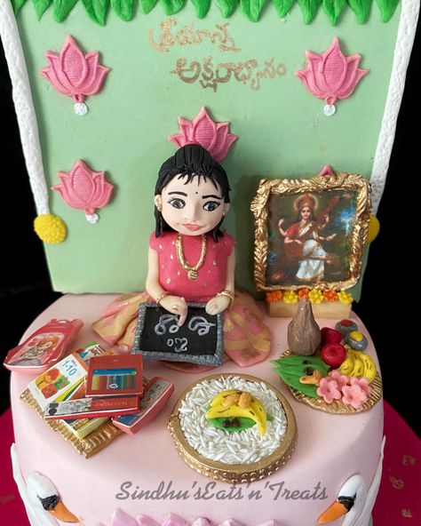 Aksharabyasam Decorations, Aksharabyasam Decoration Ideas, Indian Baby Showers, Happy Wedding Anniversary Wishes, Photo Styles, Monthly Baby Pictures, Wedding Anniversary Wishes, Indian Baby, Fairy House Diy