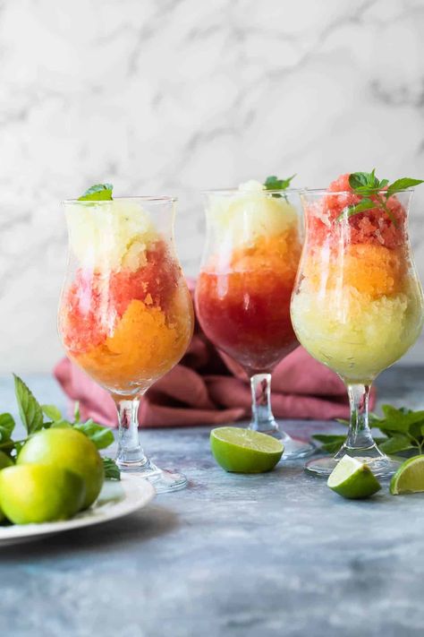 Midwest Recipes, Watermelon Granita, Granitas, Granita Recipes, Infused Water Recipes, Honey Dew, Sorbet Recipes, Cold Treats, Refreshing Desserts