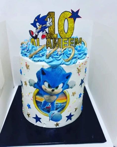 Sonic Cakes For Boys, Sonic Cakes, Sonic Birthday Cake, Sonic Cake, 7 Birthday, Sonic Birthday, Bday Party Theme, Birthday Themes, Cakes For Boys