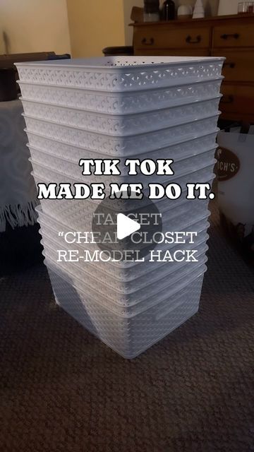 Mariana Hosbach on Instagram: "Well.. i watch this closet Target  re-do  hack on tik tok.. and felt very well qualified to try it out as i have so much clothes and needed a remodel. So two days later…here it is! I did it in just one of my two closets and with just $150 i was able to turn it into a more eye pleasant  closet. 
🤔 I may move the drawers a different way.. but this is what it looks like, for now. ☺️😉 

TIK TOK 👉🏼 @ hellomcsh 

What you think? 👇🏼

#targetclosethack #closet #breckenridge #fun #ocd #closetremodel #dyi #mountainliving #rentalfriendly #organization #organizer #viral #reelsinstagram #breck #colorado #targetfashion #mariekondo #tiktokers #ootd" Closet Hacks, Closet Hacks Organizing, Closet Remodel, Mountain Living, Target Style, I Watch, 1k Views, I Did It, Closet Organization