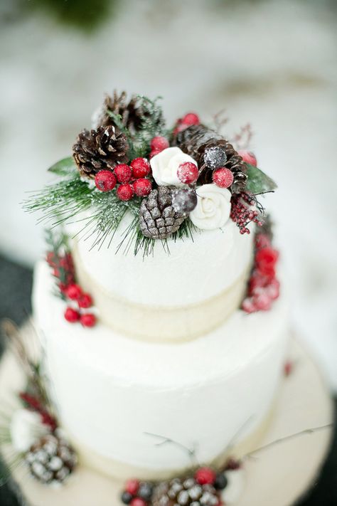 December Wedding Colors, Winter Wonderland Wedding Cakes, Wonderland Wedding Cake, Christmas Wedding Cakes, Winter Romance, Christmas Bride, Buffet Dessert, Winter Baking, Fun Wedding Decor