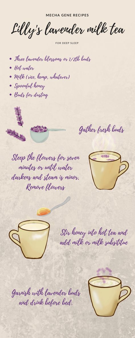 Rose Chamomile Lavender Tea, Lavender Chamomile Tea Recipe, Lavender And Chamomile Tea, Lavender Milk Tea Recipes, Homemade Lavender Tea, Honey Lavender Tea, Lavender Mint Tea, Milk And Tea Recipes, Lavender Tea Latte