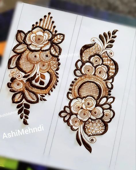 Floral Designs Mehendi, Mehndi Design Practice, Henna Bunch Design, Floral Bunch Mehndi Design, Advance Mehndi Design, Mehendi Bunch, Mehendi Patches, Mehndi Bunch, Mehndi Patches