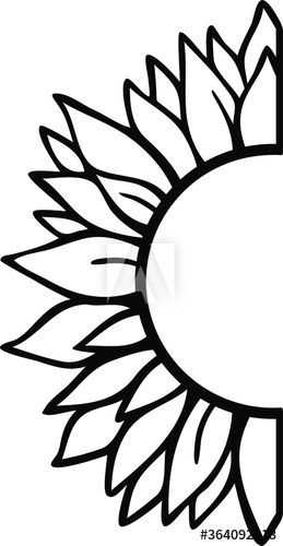 Half sunflower icon - Buy this stock vector and explore similar vectors at Adobe Stock | Adobe Stock Sunflower Pattern Free Printable, Half Sunflower Drawing, Sunflower Icon, Sunflower Outline, Half Sunflower, Sunflower Images, Sunflower Drawing, Ashley Nicole, Elegant Prom