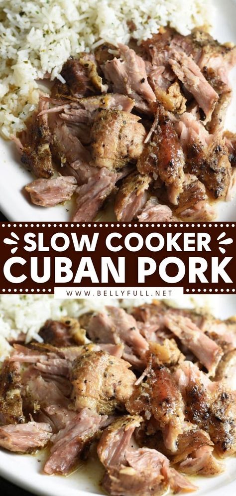 Slow Cooker Cuban Pork, Cuban Pork, Daging Babi, Crock Pots, Crockpot Pork, Better Body, Pork Recipe, Cooking 101, Cuban Recipes