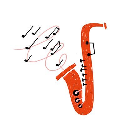 Saxophone Illustration, Line Illustrations, Saxophone Music, Window Drawing, Contemporary Light, Jazz Poster, Jazz Art, Music Illustration, Illustration Work