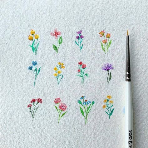 Illustrations Sharing Page on Instagram: “Artist: @minortismay | #IllustrationNow if you would like to be featured Submissions/business inquiries: illustrationow@gmail.com Follow…” Bee Drawing, Creative Bookmarks, Watercolor Flower Art, Watercolor Painting Techniques, Botanical Drawings, Card Illustration, Tiny Flowers, Watercolor Techniques, Diy Art Painting