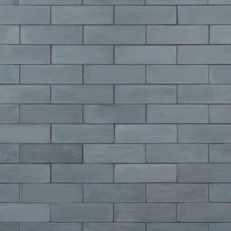 Buy Color One Teal Blue 2x8 Matte Cement Tile | TileBar.com Small Kitchen Backsplash, Slate Backsplash, Artmore Tile, Modern Floor Tiles, Modern Backsplash, Grey Bathroom Tiles, Matte Tile, Grey Tiles, Subway Tiles