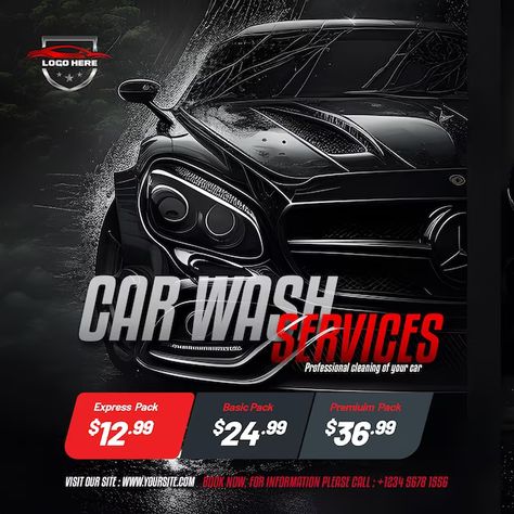 Looksgood | Freepik Car Wash Detailing, Car Service Design, Car Wash Aesthetic, Car Wash Design, Car Wash Posters, Car Tint, Car Doctor, Detailing Car, Truck Mechanic