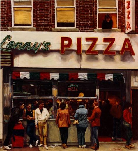 Lenny's Pizza Pizzeria New York, Brooklyn Food, Ny Pizza, Pizza Shop, New York Pizza, Pizza Bar, I Love Pizza, Saturday Night Fever, Ny Style